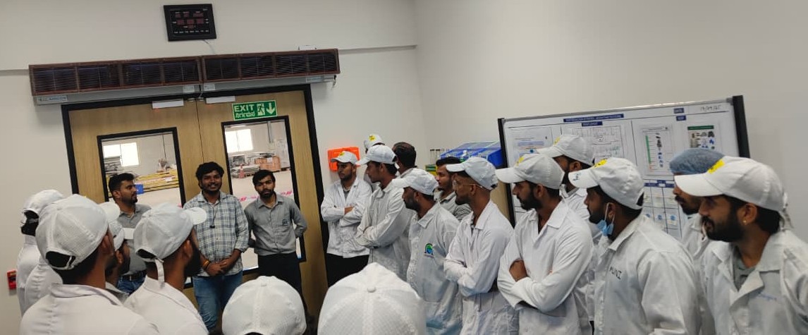 Team collaboration in open plan office